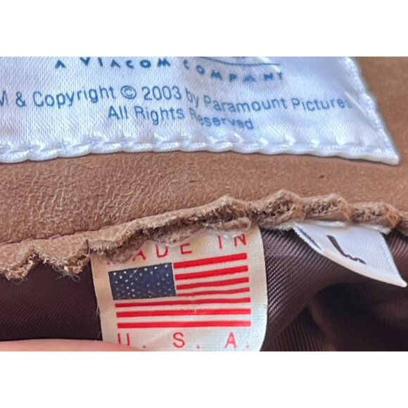 Vintage PARAMOUNT FILMS LEATHER JACKET BOMBER Men’s Size Large Made in USA - Picture 12 of 14